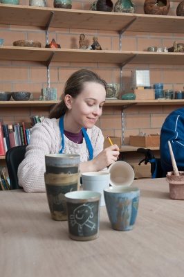 Malatelier und Töpferei