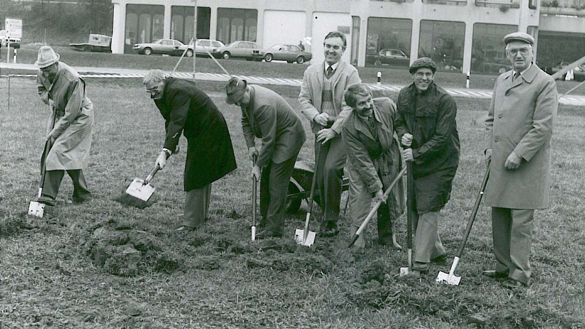 1985_Spatenstich Werstätte Stein